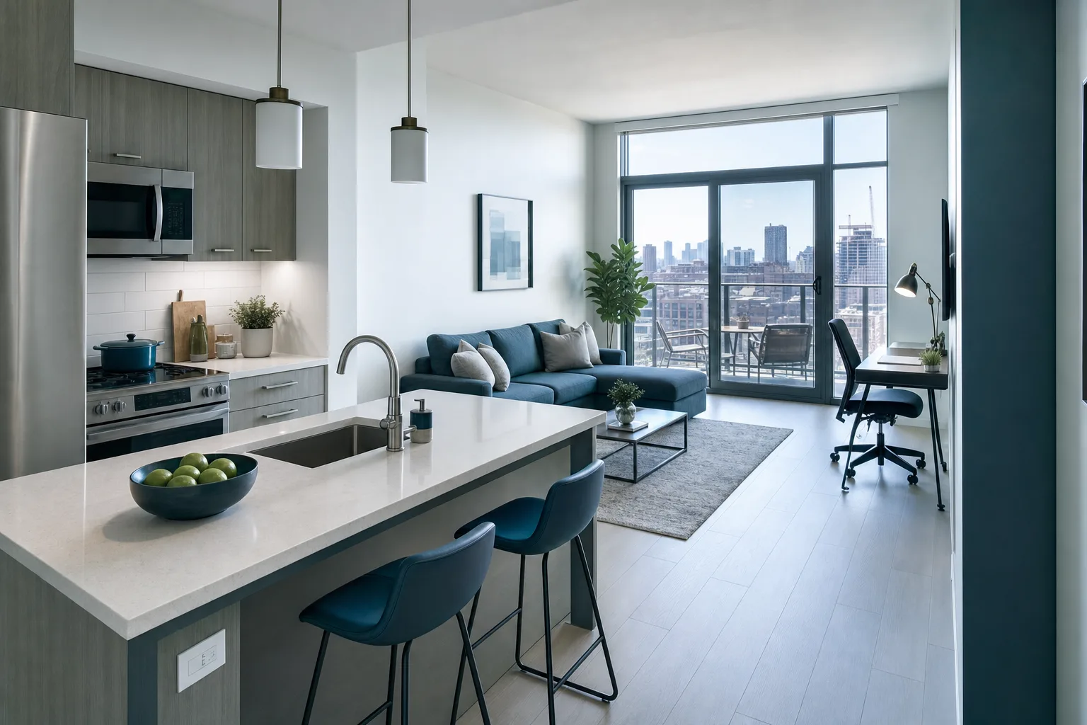 A West Loop home after a visit from AR Cleaning