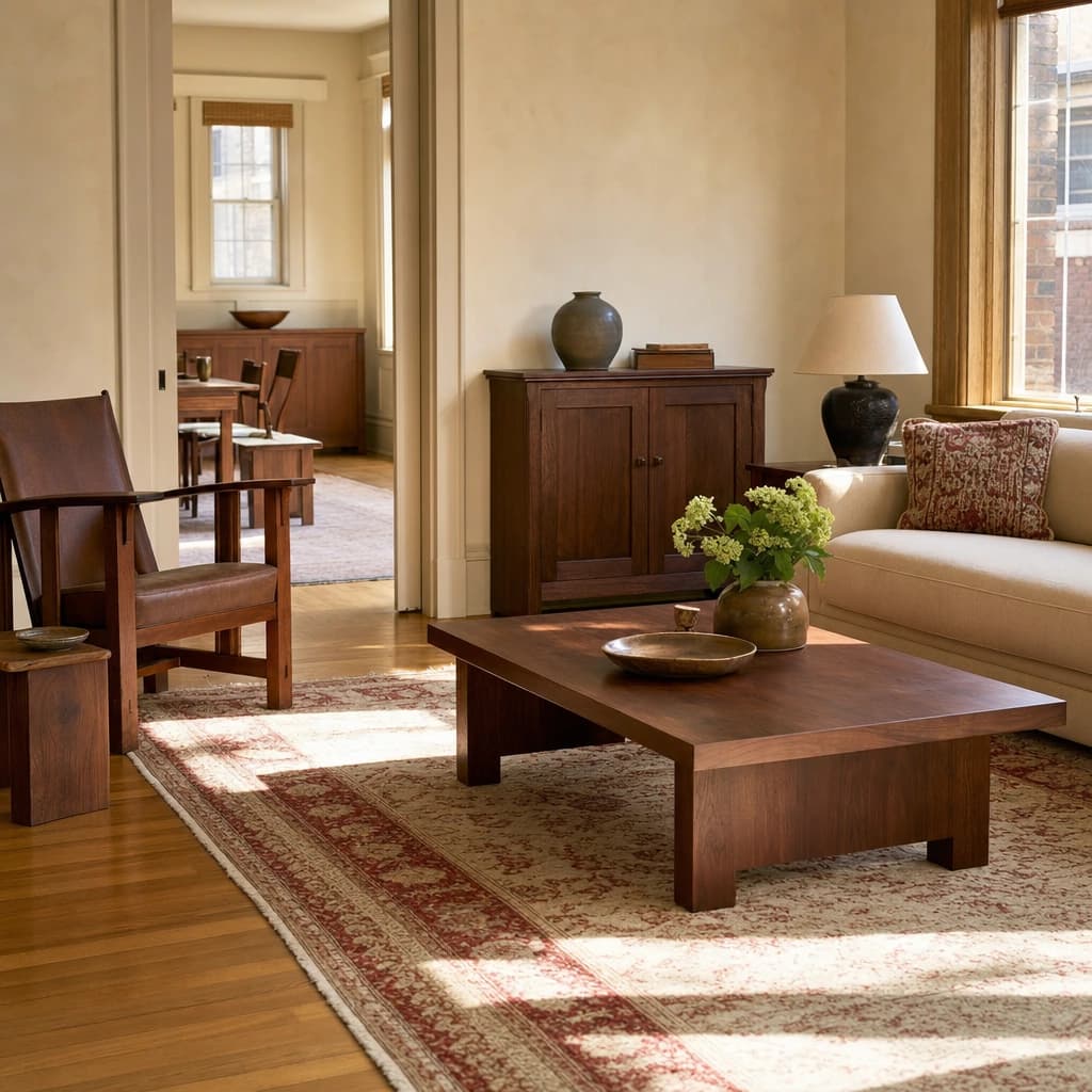A sunlit north-side front room kept immaculate